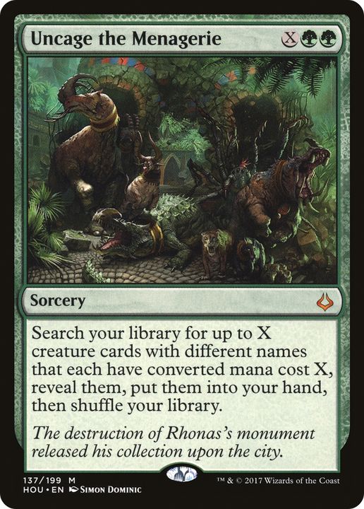 Uncage the Menagerie in the group Magic the Gathering / Types / Colors / Green at Proxyprinters.com (68822)