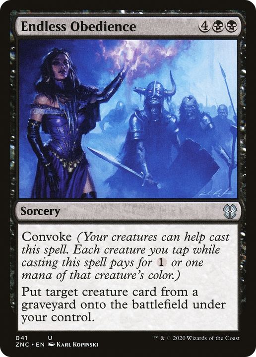 Endless Obedience in the group Magic the Gathering / Types / Colors / Black at Proxyprinters.com (68835)