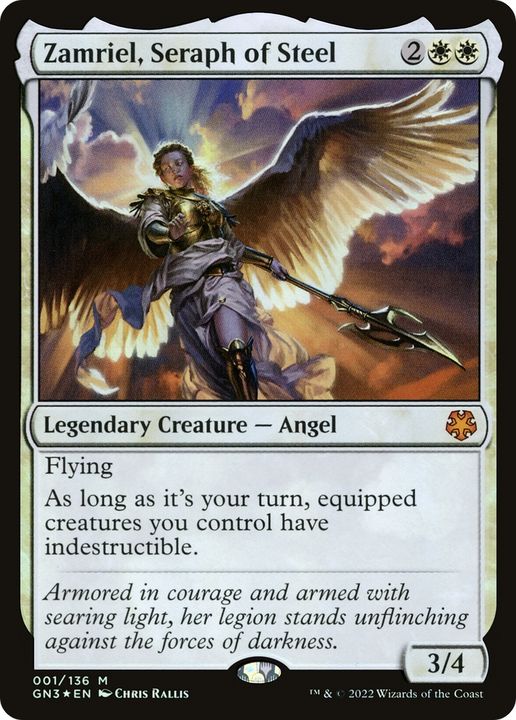 Zamriel, Seraph of Steel in the group Magic the Gathering / Types / Colors / White at Proxyprinters.com (68911)