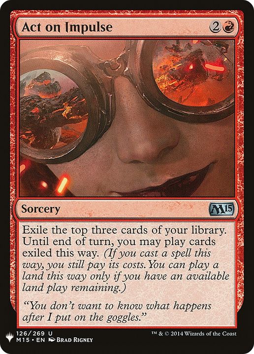 Act on Impulse in the group Magic the Gathering / Types / Colors / Red at Proxyprinters.com (69054)