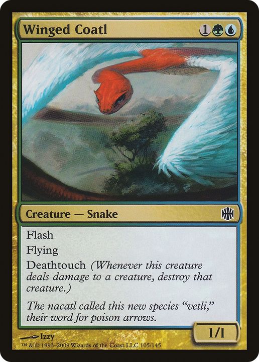 Winged Coatl in the group Magic the Gathering / Types / Colors / Multicolors / G, U at Proxyprinters.com (69135)