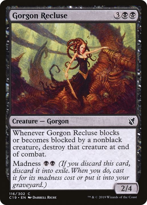 Gorgon Recluse in the group Magic the Gathering / Types / Colors / Black at Proxyprinters.com (69168)