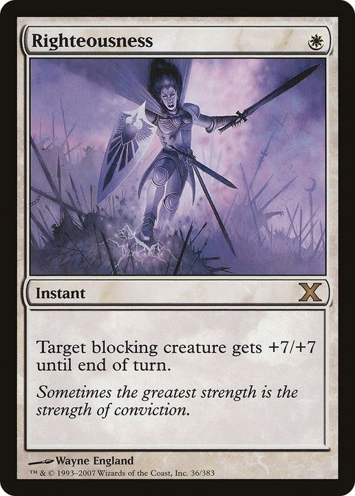 Righteousness in the group Magic the Gathering / Types / Colors / White at Proxyprinters.com (69326)