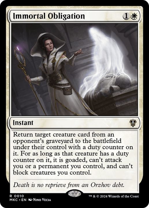 Immortal Obligation in the group Magic the Gathering / Types / Colors / White at Proxyprinters.com (69336)