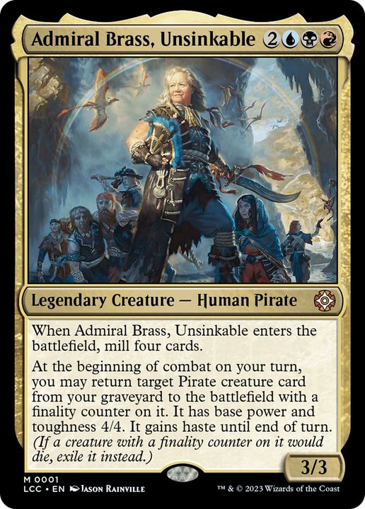 Admiral Brass, Unsinkable in the group Magic the Gathering / Types / Colors / Multicolors / B, R, U at Proxyprinters.com (69367)