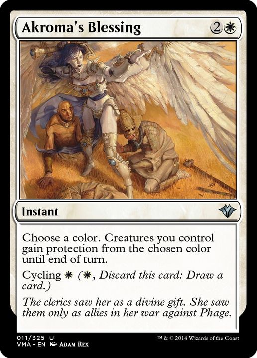 Akroma's Blessing in the group Magic the Gathering / Types / Colors / White at Proxyprinters.com (69571)