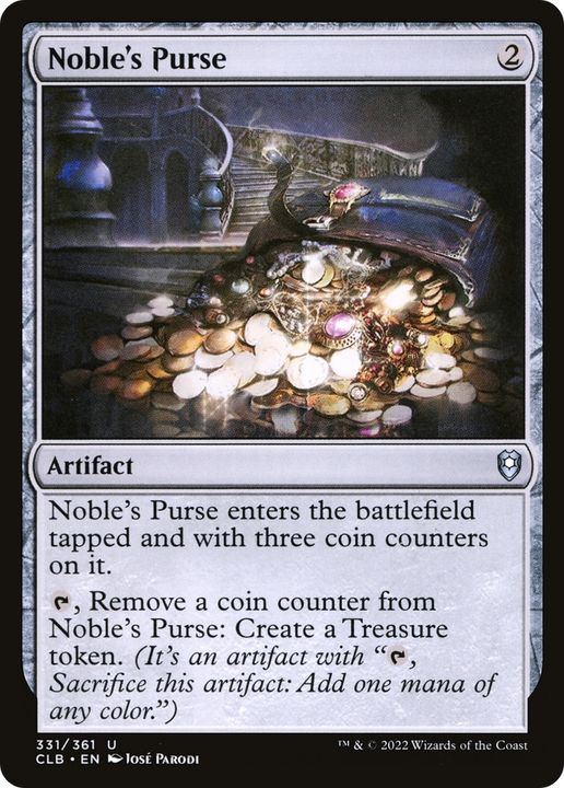 Noble's Purse in the group Magic the Gathering / Types / Artifacts / Artifact at Proxyprinters.com (69594)