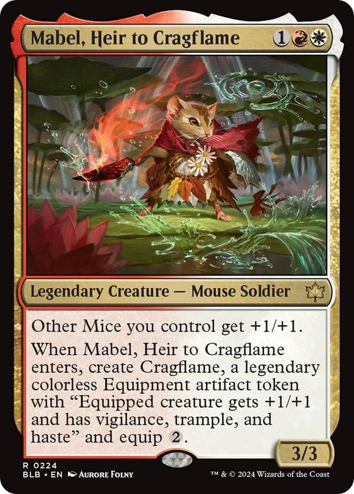 Mabel, Heir to Cragflame in the group Magic the Gathering / Types / Colors / Multicolors / R, W at Proxyprinters.com (69619)