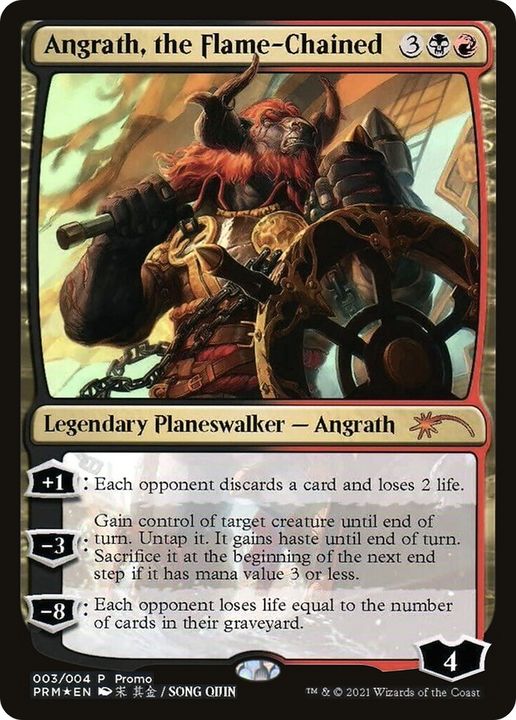 Angrath, the Flame-Chained in the group Magic the Gathering / Types / Colors / Multicolors / B, R at Proxyprinters.com (69725)