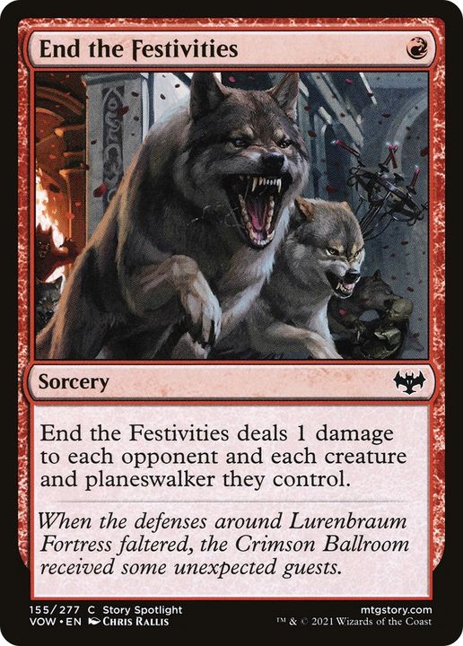 End the Festivities in the group Magic the Gathering / Types / Colors / Red at Proxyprinters.com (69754)