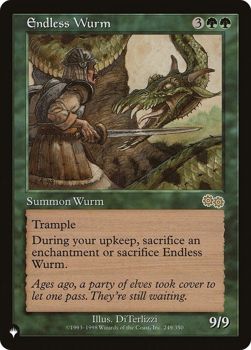 Endless Wurm in the group Magic the Gathering / Types / Colors / Green at Proxyprinters.com (69795)