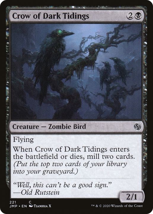 Crow of Dark Tidings in the group Magic the Gathering / Sets / Jumpstart at Proxyprinters.com (69809)