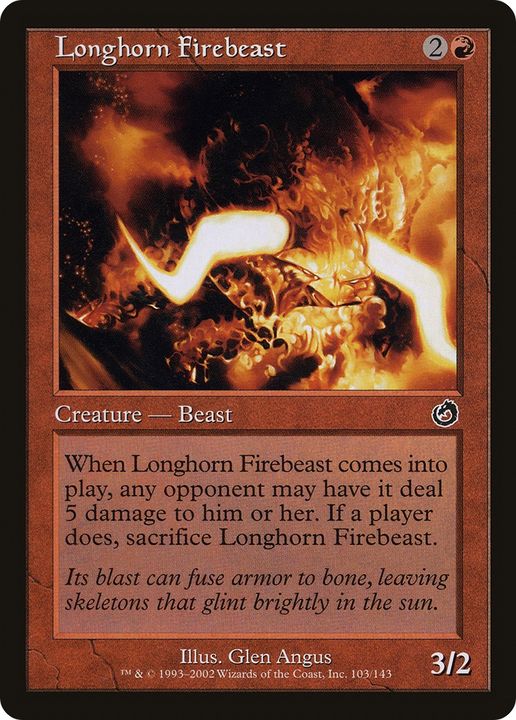 Longhorn Firebeast in the group Magic the Gathering / Sets / Torment at Proxyprinters.com (69855)