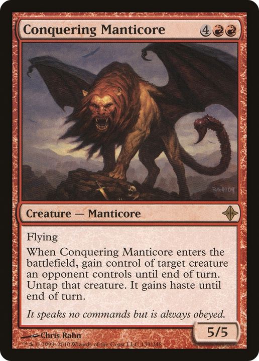 Conquering Manticore in the group Magic the Gathering / Types / Colors / Red at Proxyprinters.com (69877)