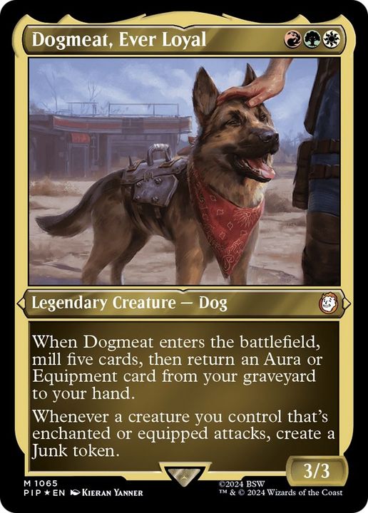 Dogmeat, Ever Loyal in the group Magic the Gathering / Types / Colors / Multicolors / G, R, W at Proxyprinters.com (6992)