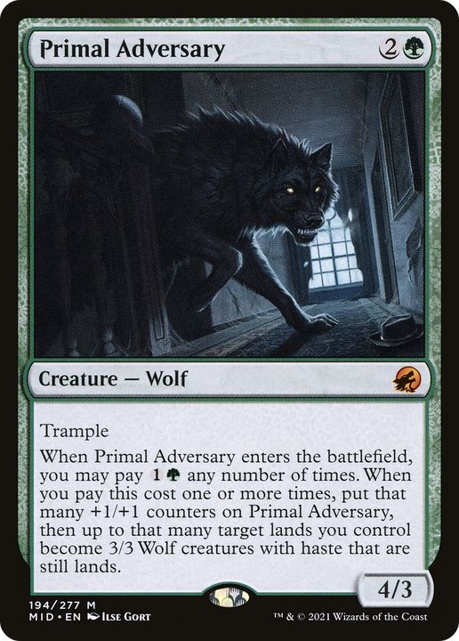 Primal Adversary in the group Magic the Gathering / Sets / Innistrad: Midnight Hunt at Proxyprinters.com (69926)