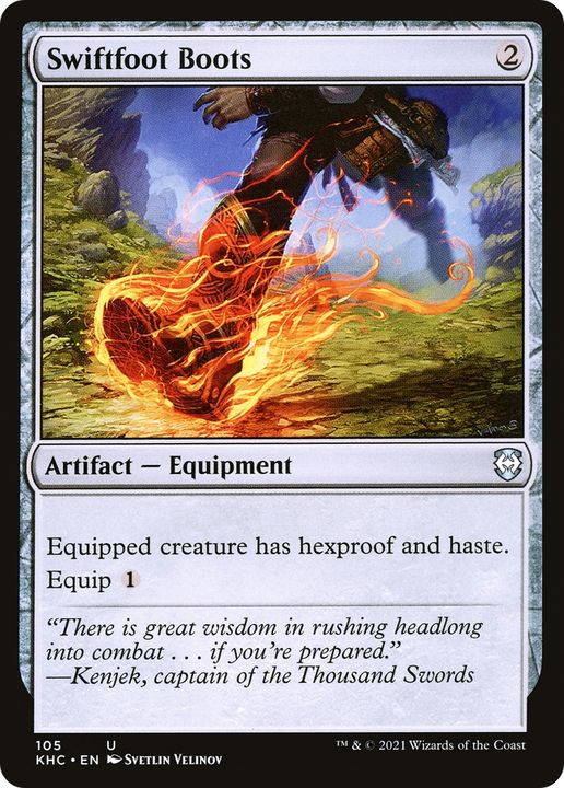 Swiftfoot Boots in the group Magic the Gathering / Sets / Kaldheim Commander at Proxyprinters.com (70017)