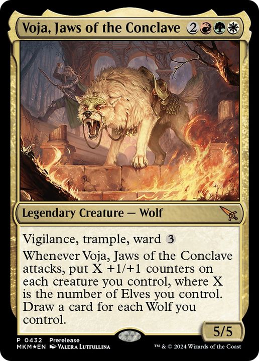 Voja, Jaws of the Conclave in the group Magic the Gathering / Types / Colors / Multicolors / G, R, W at Proxyprinters.com (70088)