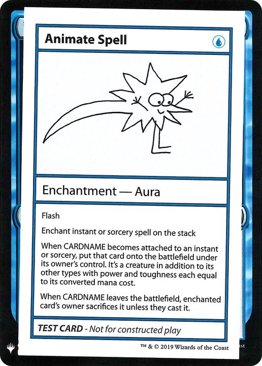 Animate Spell in the group Magic the Gathering / Types / Colors / Blue at Proxyprinters.com (70099)