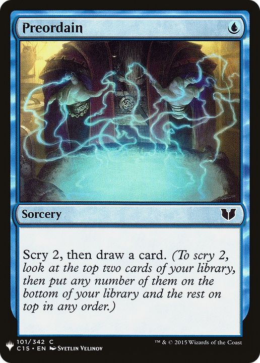 Preordain in the group Magic the Gathering / Types / Colors / Blue at Proxyprinters.com (70109)