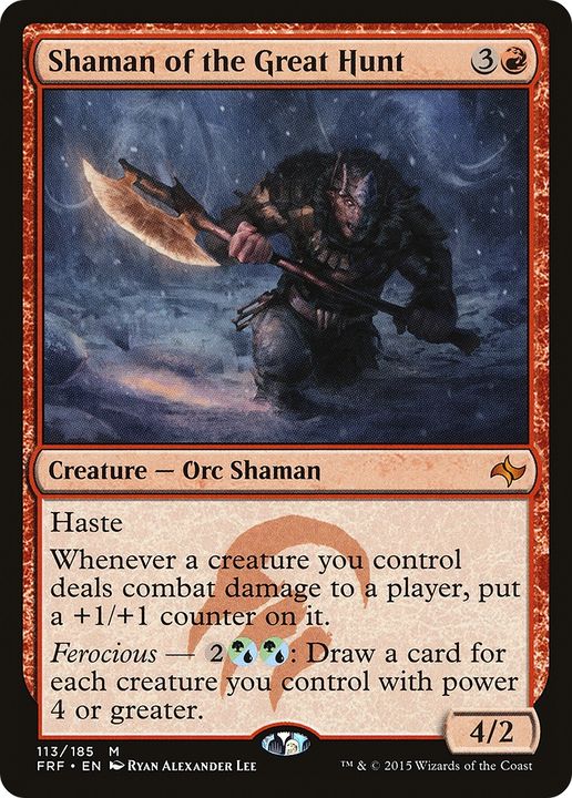 Shaman of the Great Hunt in the group Magic the Gathering / Types / Colors / Red at Proxyprinters.com (70128)