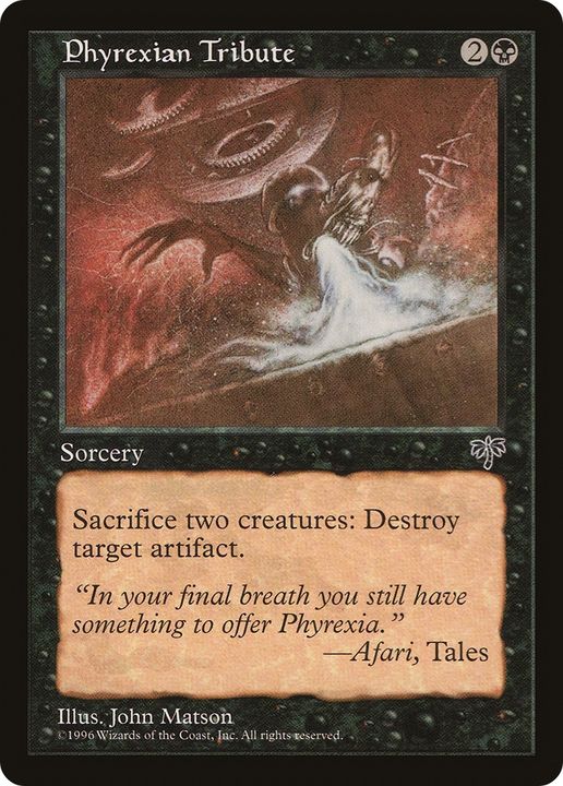 Phyrexian Tribute in the group Magic the Gathering / Types / Colors / Black at Proxyprinters.com (70133)