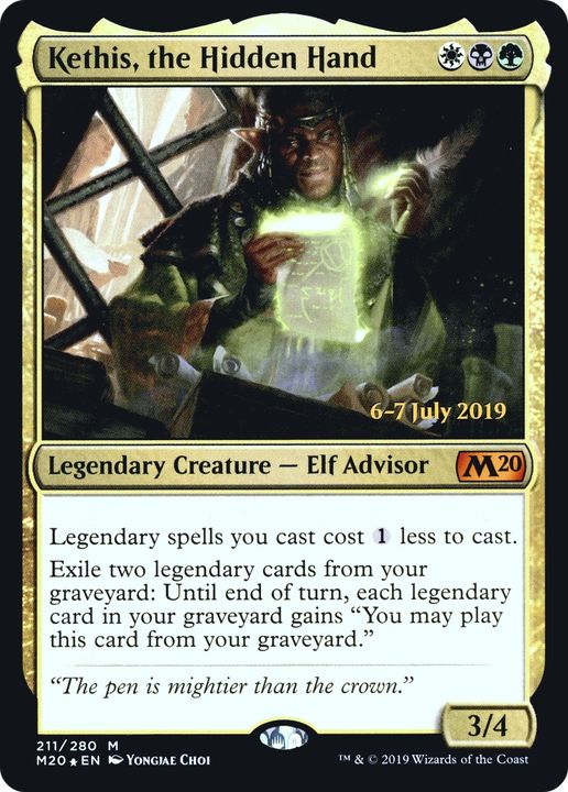 Kethis, the Hidden Hand in the group Magic the Gathering / Types / Colors / Multicolors / B, G, W at Proxyprinters.com (70287)