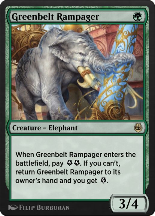 Greenbelt Rampager in the group Magic the Gathering / Sets / Kaladesh Remastered at Proxyprinters.com (70289)