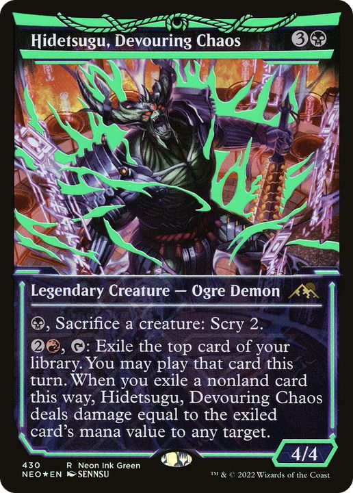 Hidetsugu, Devouring Chaos in the group Magic the Gathering / Sets / Kamigawa: Neon Dynasty at Proxyprinters.com (70327)