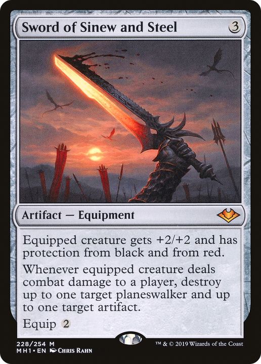 Sword of Sinew and Steel in the group Magic the Gathering / Types / Artifacts / Artifact at Proxyprinters.com (70411)