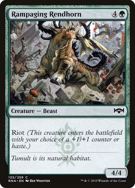 Rampaging Rendhorn in the group Magic the Gathering / Types / Colors / Green at Proxyprinters.com (7047)