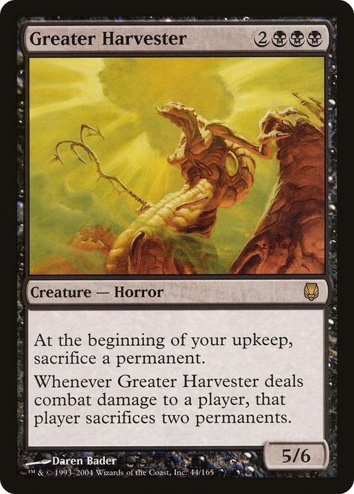 Greater Harvester in the group Magic the Gathering / Types / Colors / Black at Proxyprinters.com (70486)