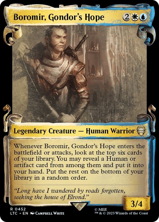 Boromir, Gondor's Hope in the group Magic the Gathering / Types / Colors / Multicolors / U, W at Proxyprinters.com (70500)