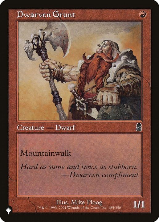 Dwarven Grunt in the group Magic the Gathering / Sets / The List at Proxyprinters.com (70618)