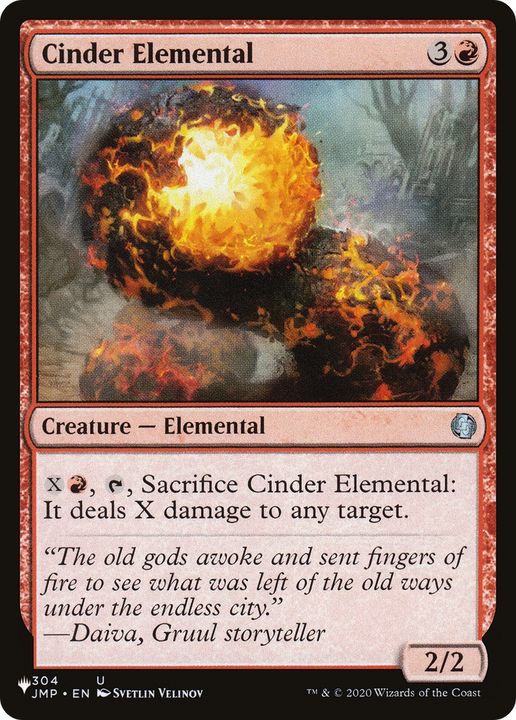 Cinder Elemental in the group Magic the Gathering / Types / Colors / Red at Proxyprinters.com (70705)