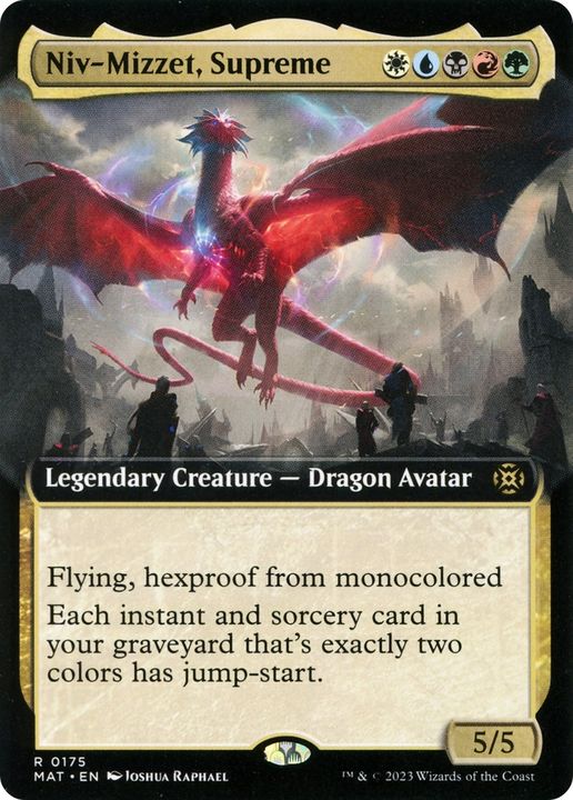 Niv-Mizzet, Supreme in the group Magic the Gathering / Types / Colors / Multicolors / B, G, R, U, W at Proxyprinters.com (70736)