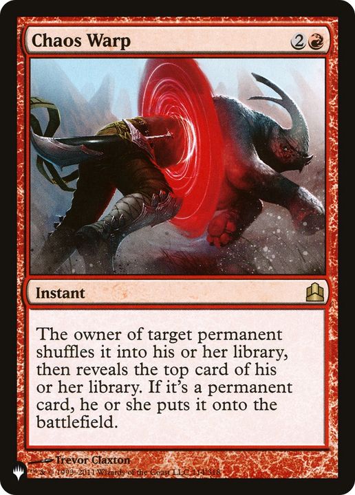 Chaos Warp in the group Magic the Gathering / Types / Colors / Red at Proxyprinters.com (70856)