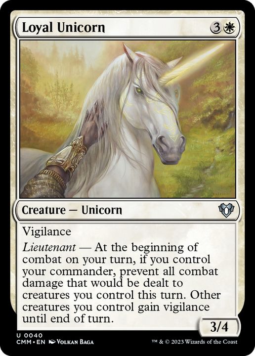 Loyal Unicorn in the group Magic the Gathering / Types / Colors / White at Proxyprinters.com (70886)