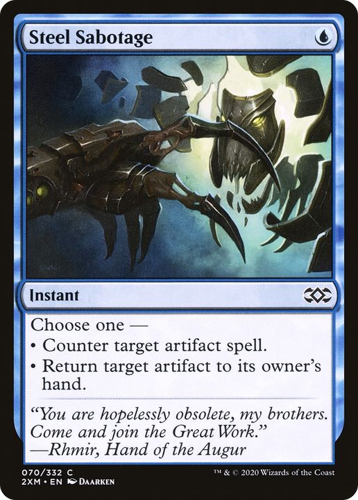 Steel Sabotage in the group Magic the Gathering / Types / Colors / Blue at Proxyprinters.com (70995)