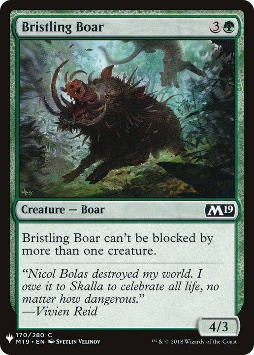 Bristling Boar in the group Magic the Gathering / Sets / The List at Proxyprinters.com (71248)