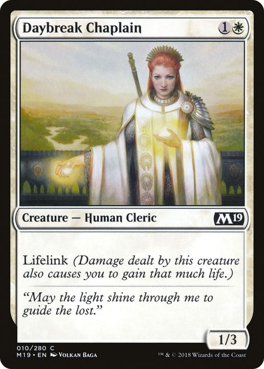 Daybreak Chaplain in the group Magic the Gathering / Sets / Core Set 2019 at Proxyprinters.com (71268)