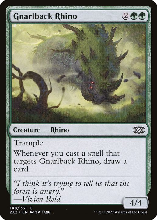 Gnarlback Rhino in the group Magic the Gathering / Types / Colors / Green at Proxyprinters.com (71281)