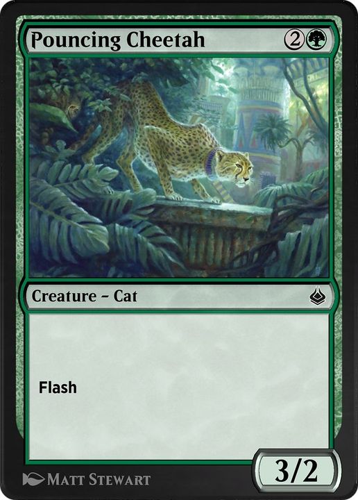 Pouncing Cheetah in the group Magic the Gathering / Types / Colors / Green at Proxyprinters.com (7129)