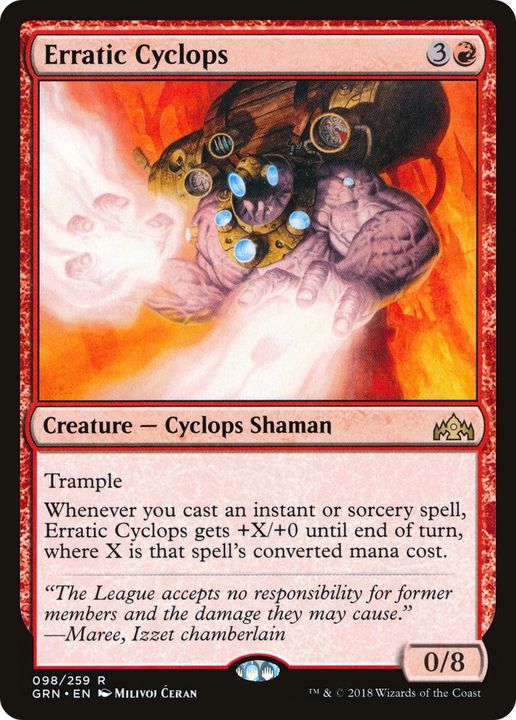 Erratic Cyclops in the group Magic the Gathering / Types / Colors / Red at Proxyprinters.com (71305)