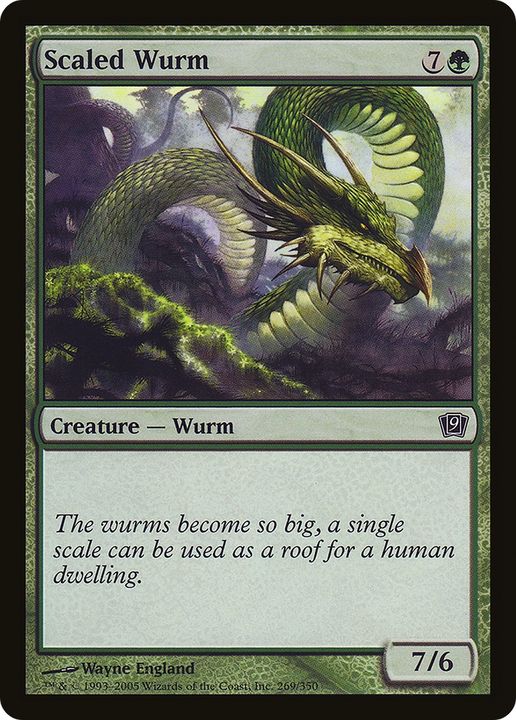 Scaled Wurm in the group Magic the Gathering / Types / Colors / Green at Proxyprinters.com (71359)