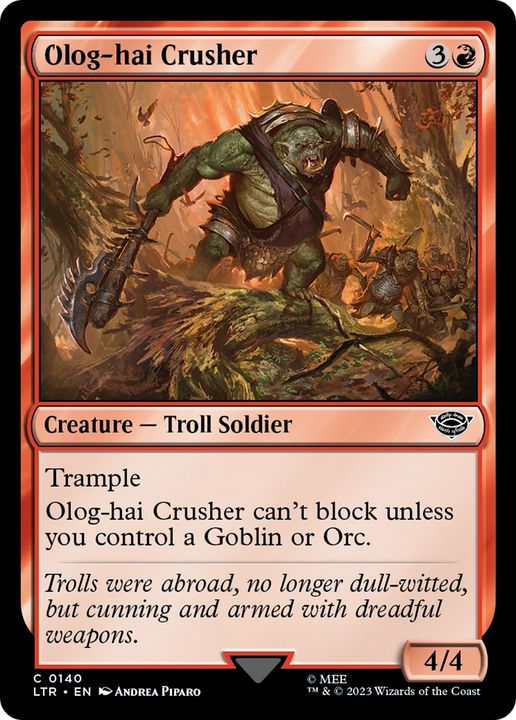 Olog-hai Crusher in the group Magic the Gathering / Sets / The Lord of the Rings: Tales of Middle-earth at Proxyprinters.com (71361)