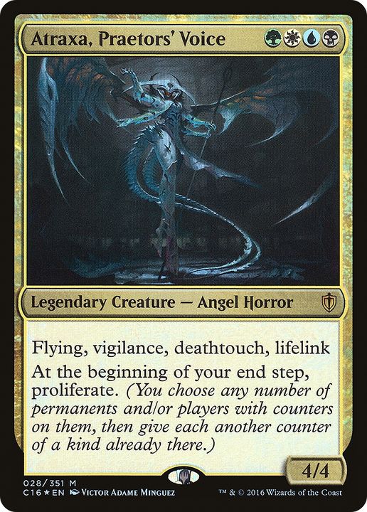 Atraxa, Praetors' Voice in the group Magic the Gathering / Types / Colors / Multicolors / B, G, U, W at Proxyprinters.com (71389)