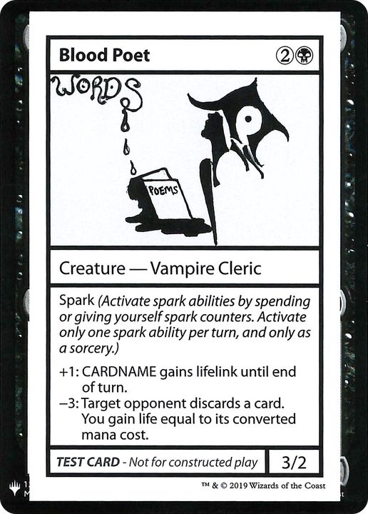 Blood Poet in the group Magic the Gathering / Types / Colors / Black at Proxyprinters.com (71450)