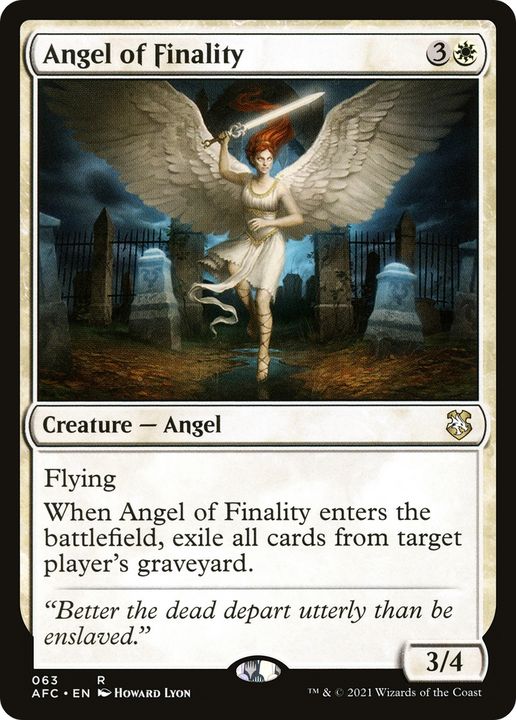 Angel of Finality in the group Magic the Gathering / Types / Colors / White at Proxyprinters.com (71595)