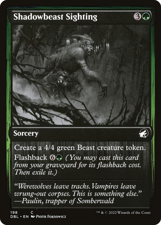 Shadowbeast Sighting in the group Magic the Gathering / Types / Colors / Green at Proxyprinters.com (71685)